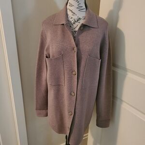 Aritzia Babaton Sweater Jacket Taupe